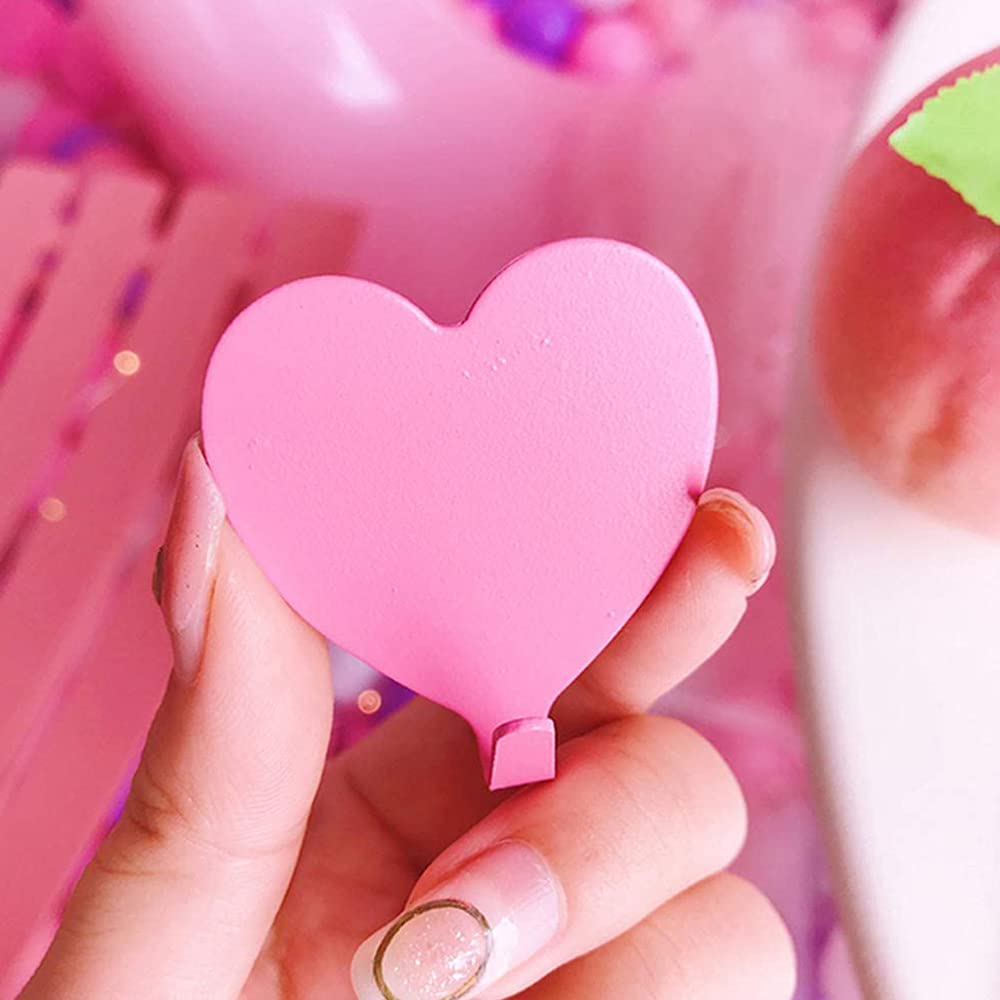 10 Ganci Adesivi A Forma Di Cuore In Acciaio Inox | Autoadesivi Senza Chiodi | Per Appendere Chiavi, Asciugamani, Vestiti | Carico Max 3kg - 3