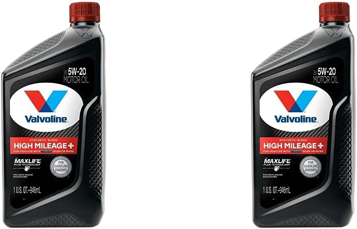 Valvoline High Mileage 150K with Maxlife Plus Technology Motor Oil SAE 5W-20 1 QT (Pack of 2) 2 519u53uuAzL. AC SL1001