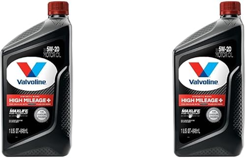 Valvoline Aceite de motor de alto kilometraje 150K con tecnología Maxlife Plus SAE 5W-20 1 QT (paquete de 2)