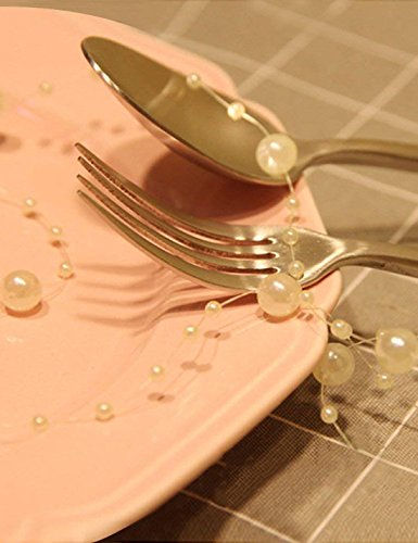 200 Feet White Pearl Garland, Roll Of Beads Pearl Chain Pearl Strands String Of Pearls Wire Pearl Bridal Bouquet Decoration For Crafts Wedding Party Supplies Diy Accessories By Domeshine #TOP3