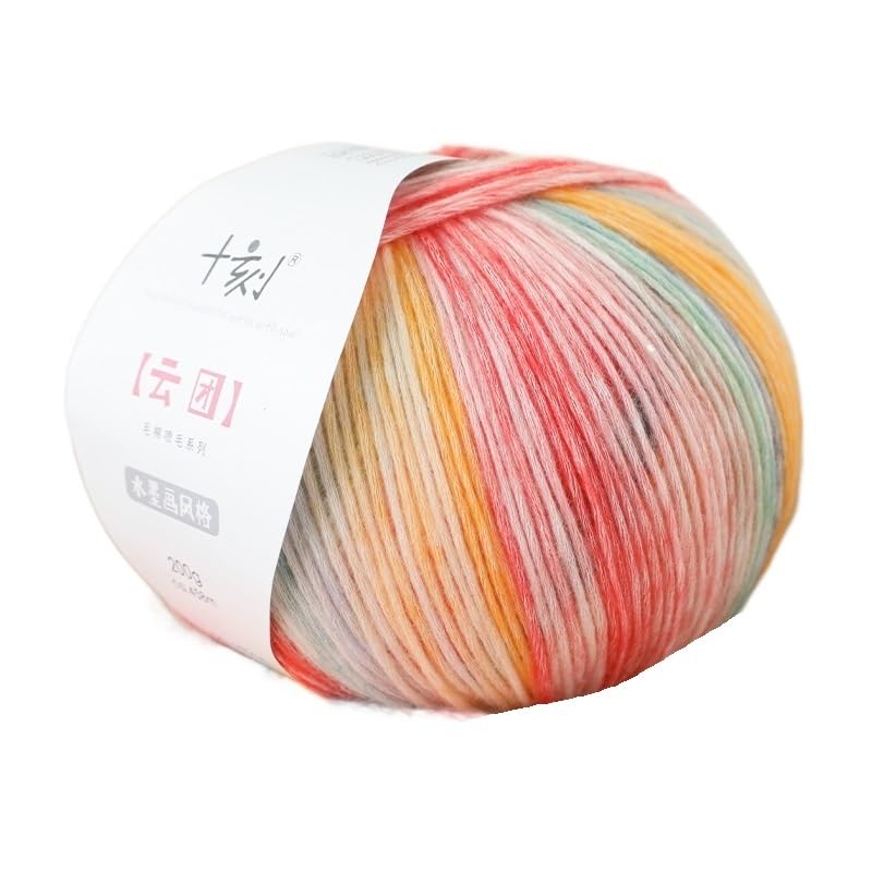 Lang Yarns Dipinto 52 regenboog - Kleurrijk Katoengaren