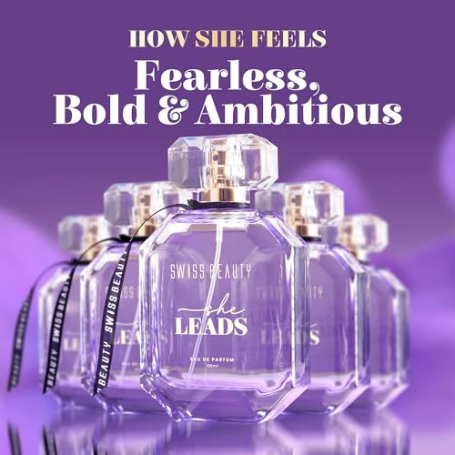 Image of Swiss Beauty She Leads EDP, 100ml | Long-Lasting | Ideal For Gifting | Everyday Wear | Top Note: Elemi | Middle Note: Violet Flower | Base Note: Musk