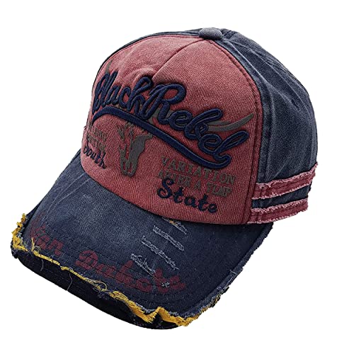Image of Adjustable Soft Cotton Denim Cap for Men Women Baseball Vintage Washed Distressed Hats Adjustable Stylish Cap Regular Fitted