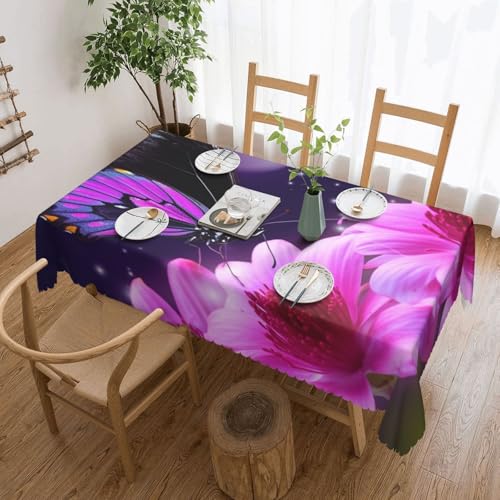 Nappe de table violette de qualité supérieure à motif floral chic - 2