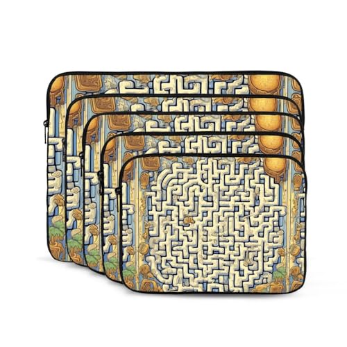Labyrinth Treasure Map Laptop Sleeve Case 12 Inch Suitable for Notebook Computer Tablet Traveling Carrying Simple Case2
