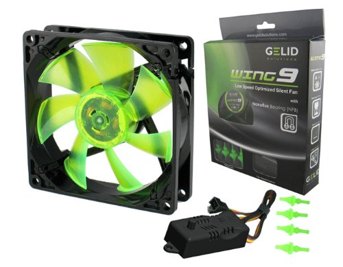 Gelid Solutions Wing 9 92mm Gamer fan-2000 RPM 22.5 dBA UV Green