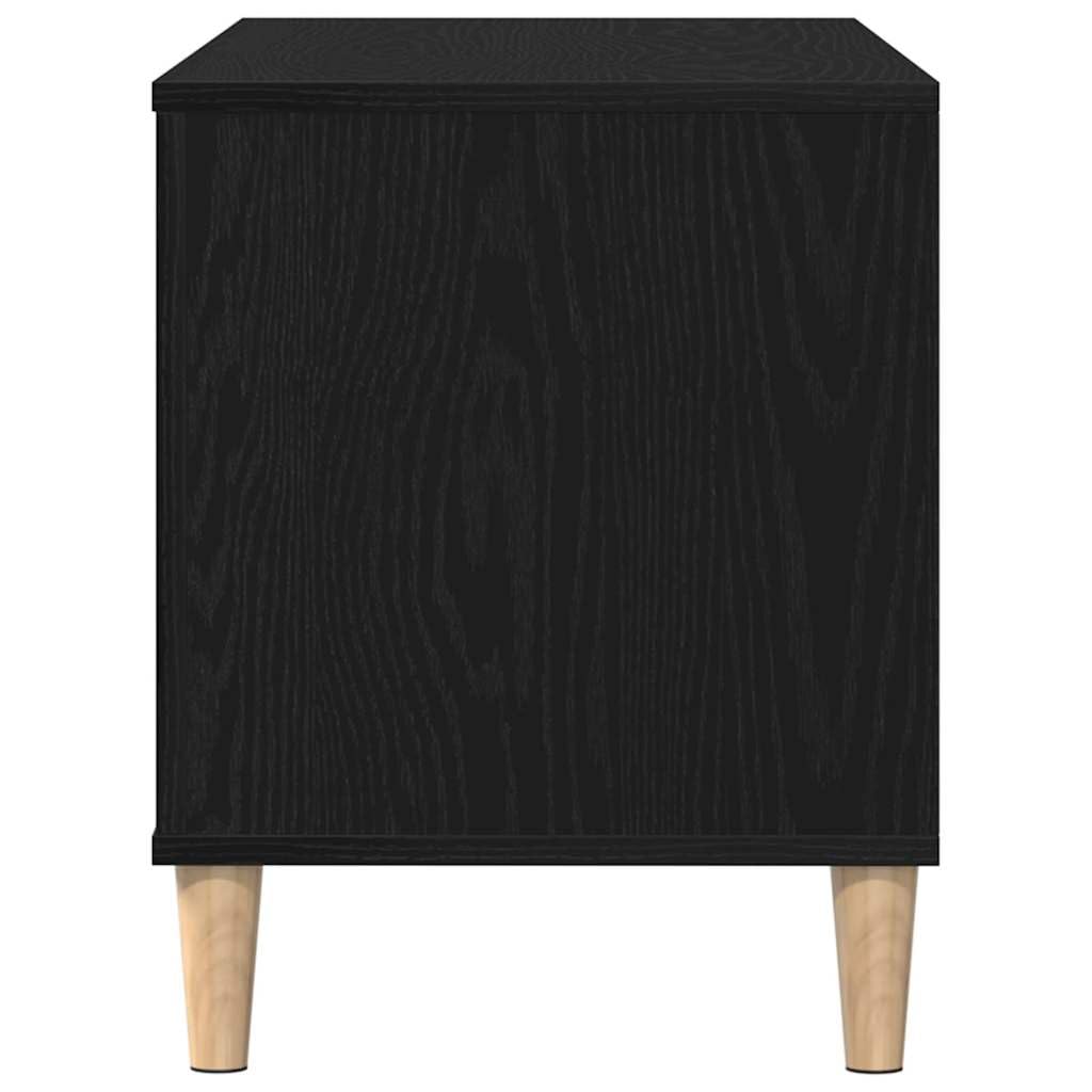Armadietto per vinili, effetto rovere nero, 100 x 38 x 48 cm, con 5 ripiani, per soggiorno, credenza, scaffale, organizer per libri e supporti multimediali