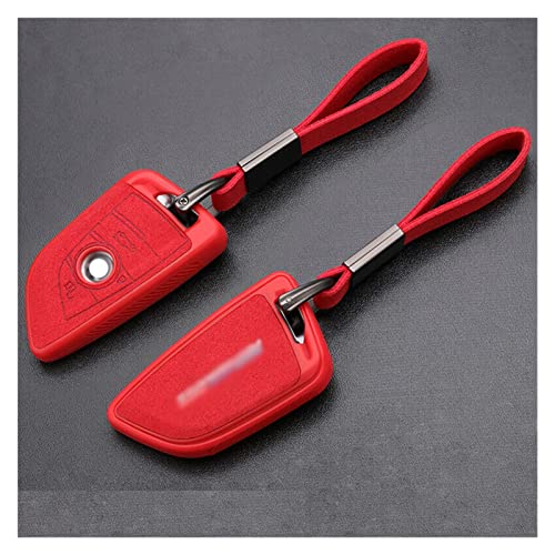Xxjun Store Cuero + TPU Caja de Clavija de Coche Cubierta de Cubierta for BMW X1 X3 X5 x6 x7 1/3/5/6/7 Serie G30 G20 G32 G11 F20 Z4 F48 F39 G01 G02 F15 F16 G07 (Color Name : 3 Buttons Red) Cover