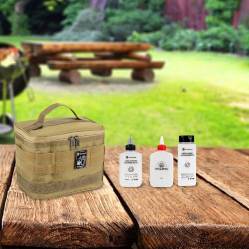 Botellas de especias herméticas con bolsa de transporte para cocinar con comodidad en camping 6