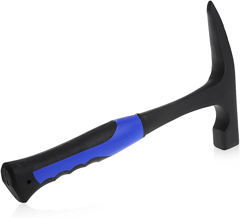30Oz Rock Pick With Pointed Tip Shock Reduction Grip Geological Exploration Hammer
