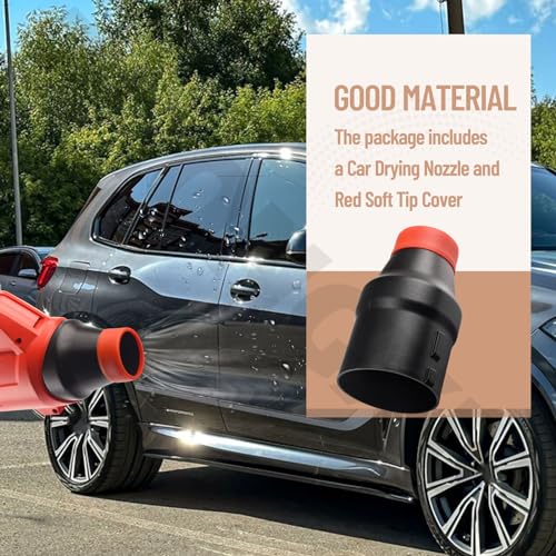 ZHONGXIA Car Drying Nozzle for Milwaukee M18 Fuel Single Battery 2724-20 2728-20 M18 Leaf Blowers, Car Drying Nozzle for Milwaukee Leaf Blowers with Red Soft Tip Cover - Thumbnail 5