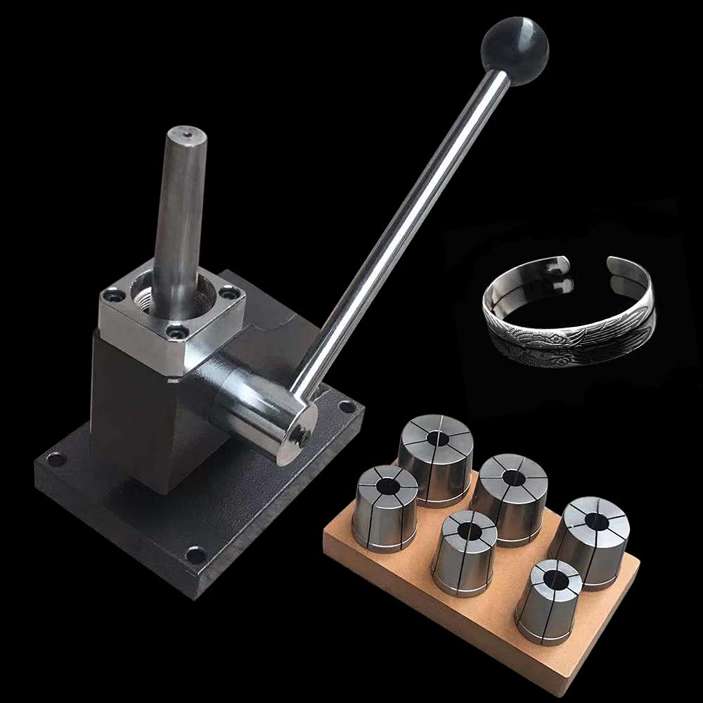 Futchoy Bangle Bracelet Enlarger Stretcher Expander Make Tool for Jewelry Design Making,Oval Bangle Bracelet Enlarger Jewelry Making Enlarger Tool Heavy Duty + 48/52/56/62/66/70mm Dies