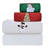   Christmas-Bath-Towels-Set-for-Bathroom-Kitchen-100-Cotton-Set-of-3-12x18-172x25-32x72-inches-Decorative-Bath-Towel-Set-Embroidered-Holiday-Design-Christmas-Towels-Gift-Set-3-Color