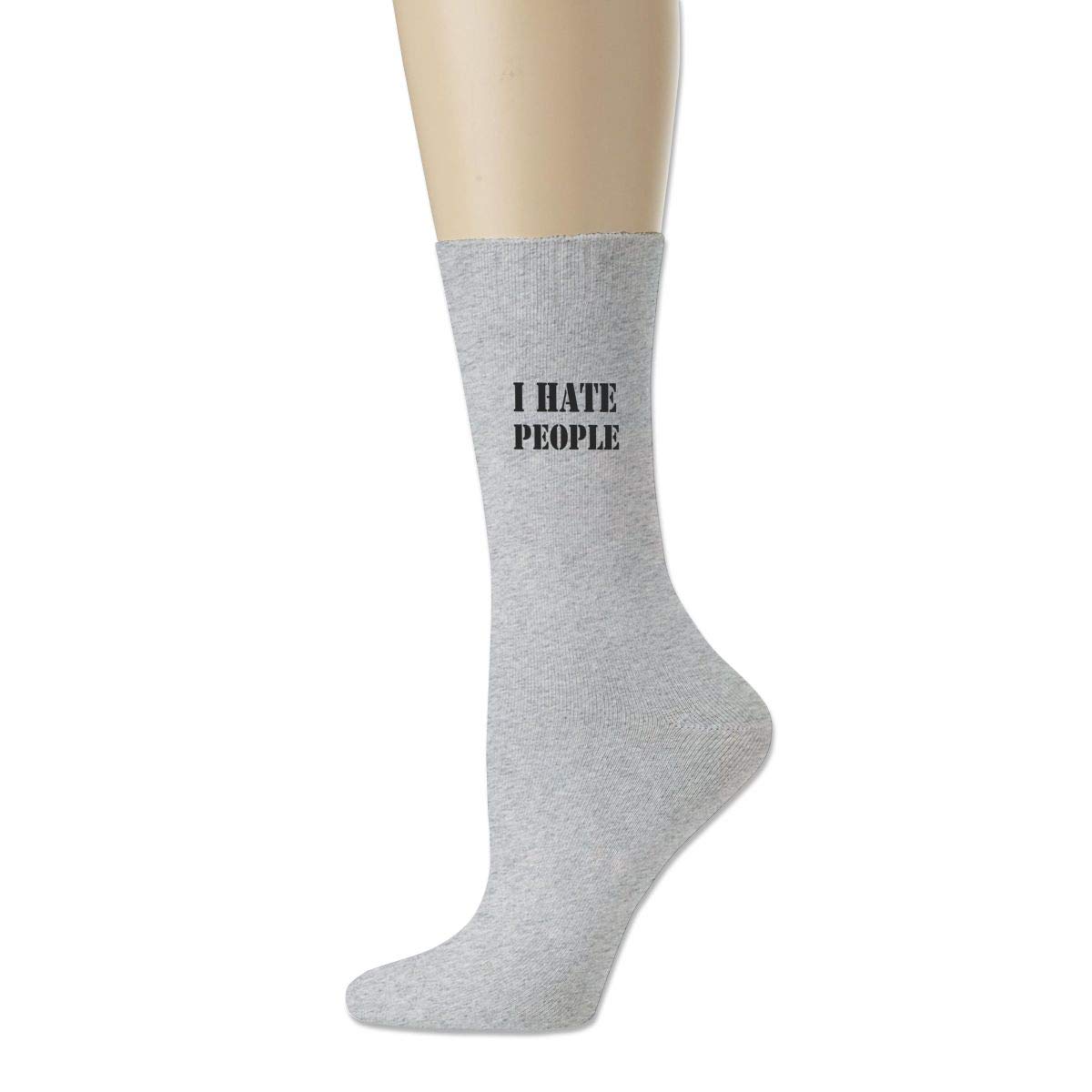 Amayc Medium Cotton Socks I Hate People Men Women Warm New Casual Crew Sock
