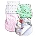 ARNZION Baby Burp Cloths Baby Burp Set Curved Absorbent and Soft Valuable 4 Pack