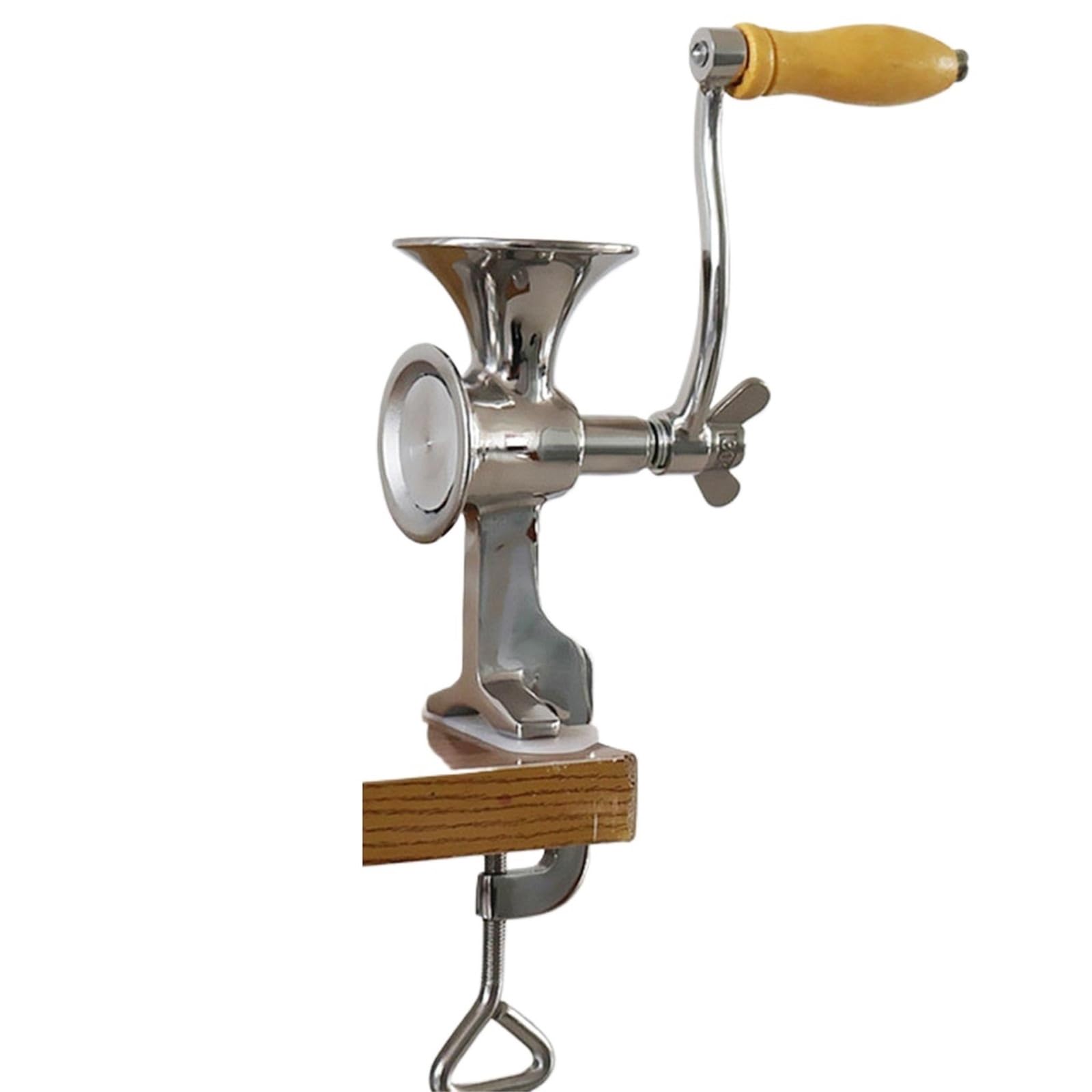 AMZBNEIDI Stainless Steel Hand Meat Grinder for Home Use, Stainless Steel Manual Grain Grinder Hand Crank Table Clamp for Coffee