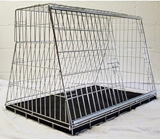 Pet World 32" Universal Folding Hatchback Car Dog Cage Lightweight, Steel Construction - Easy Assembly - Emergency Escape Hatch - Includes Comfort Mat