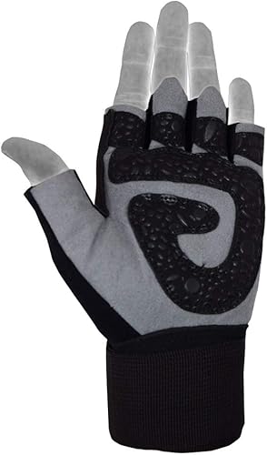 Miniatura 6 de MRX - Guantes de levantamiento de pesas con correa de muñeca de 18 pulgadas de largo, para gimnasio, entrenamiento, ejercicio y fitness