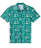 Tipsy Elves Men's Golf Polo Shirt - Moisture Wicking, Stretch Fabric, Athletic Fit - Green Tiger in The Woods Performance Polo - Large