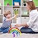 Sealive Wooden Rainbow Stacker Montessori Toys for Toddlers, Nesting Stacking Game Learning Color Shape Matching Jigsaw Puzzle, Geometry Building Blocks Educational Toys Development Gift for Kids