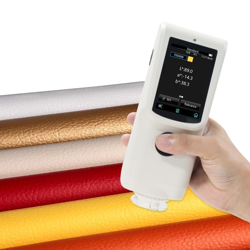 Spectrocolorimeter Portable Spectrophotometer Touch Screen Spectrocolorreader with Single Aperture Φ8mm Combined Full-Spectrum LED Light Source Repeatability ΔE*ab Within 0.1 Data Storage 1,0000