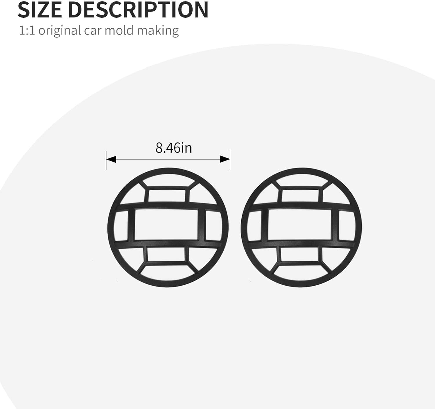 Linskip Front Headlamp Protector Compatible with 2018-2025 Jeep Wrangler JL 4XE & 2020-2025 Gladiator JT, Headlight Covers, Exterior Accessories(Matte Black)