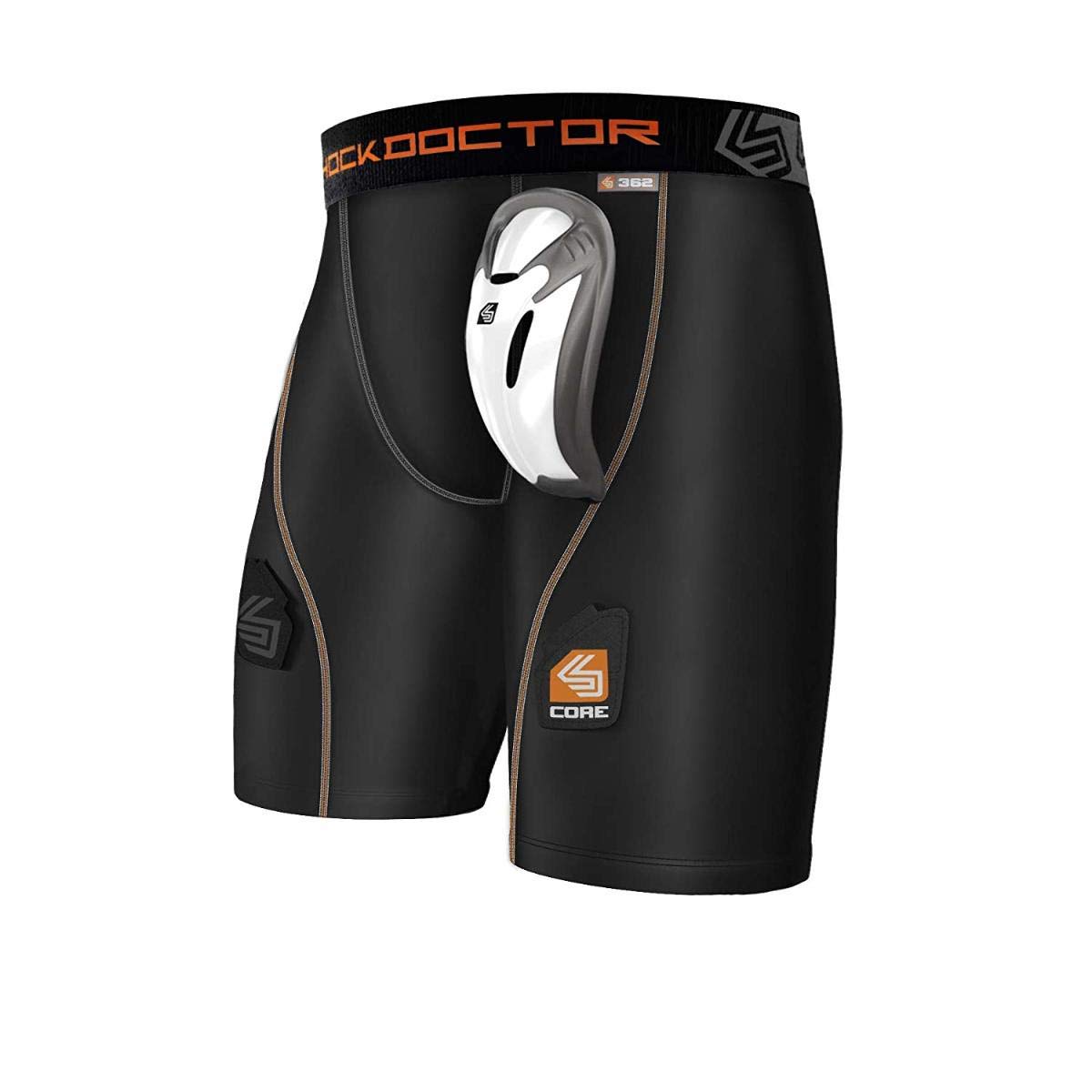 Boy's Compression Hockey Short w/BioFlex Cup Black M