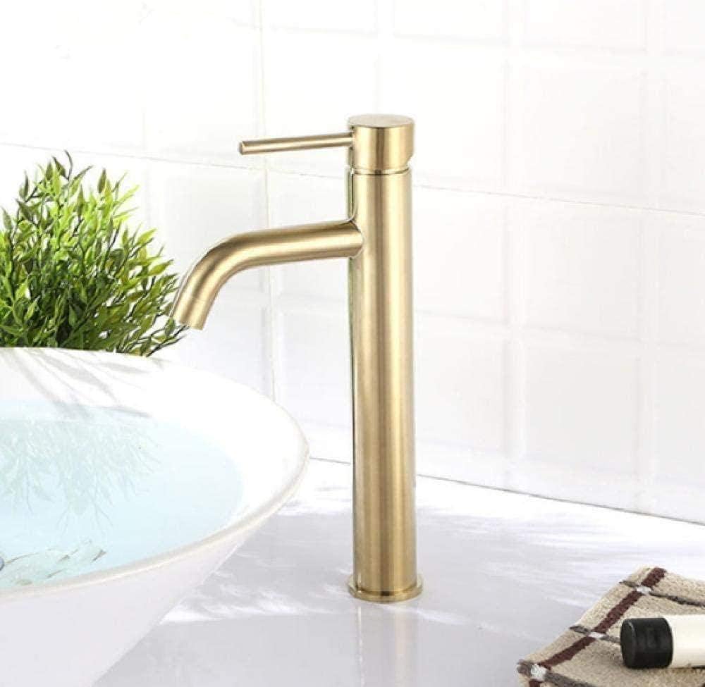 Mélangeur d'évier en laiton de 295 mm avec poignée unique pour eau chaude et froide