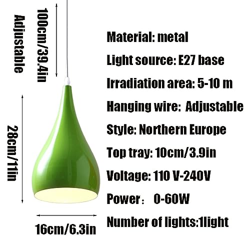 Lampe suspendue design chapeau créatif en métal à tête unique E27 - 4