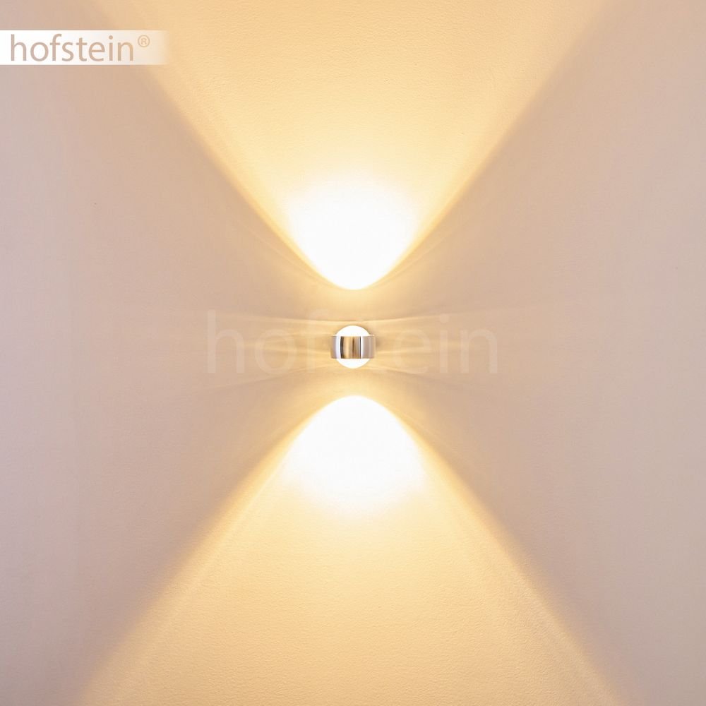 HOFSTEIN LED Außenwandleuchte Florenz, moderne Wandlampe aus Metall/Glas in Anthrazit, Wandleuchte mit Up&Down Lichteffekt, Außenleuchte für Eingangsbereich, 2 x 3 Watt, 480 Lumen, 3000 Kelvin, IP44