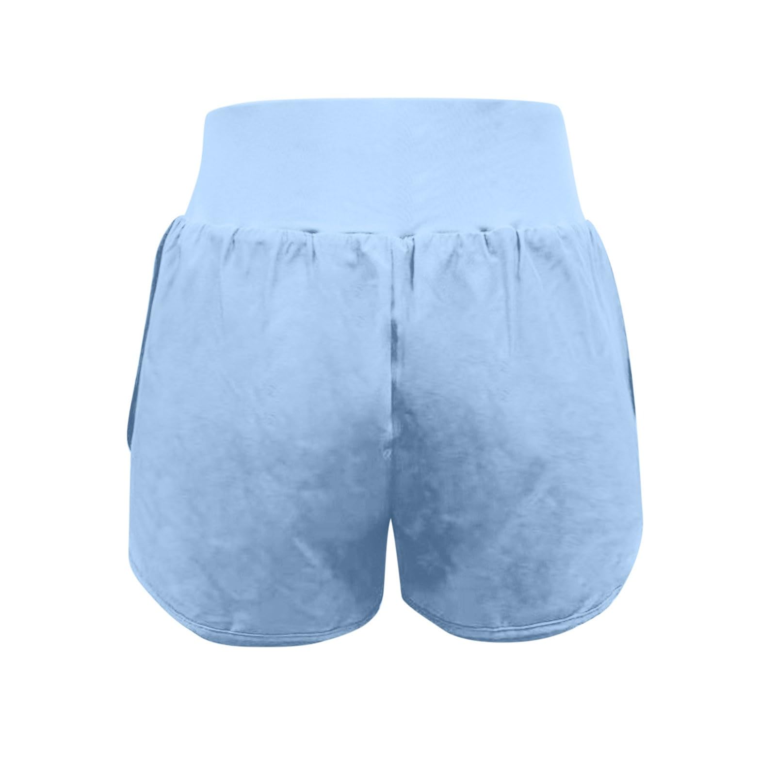 Laufshorts Damen 2-in-1 Anti-Durchsichtig mit Seitentaschen & Reißverschlusstasche am Bund – High Waist Sportshorts schnelltrocknend für Yoga & Training