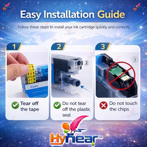Image of Compatible Ink Cartridges for Brother LC539BK XL & LC535C, LC535M, LC535Y XL, High Yield, 4-Pack (1 Black, Cyan, Magenta, Yellow) for DCP-J100 DCP-J105 MFC-J200 Printer