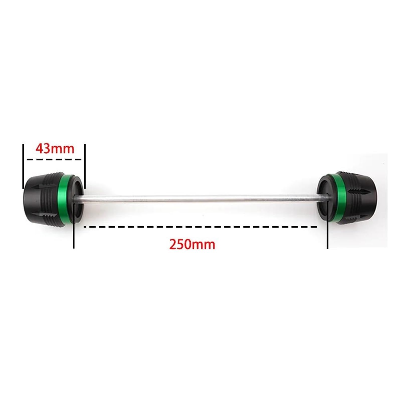 Sturzpads Für Vorder- Und Hinterrad, Achse, Gabel Und Sturzpads Für Yamaha MT-07 MT07 FZ-07 FZ07 2018–2023 Rahmenschutz Verkleidungsschutz Sturzpads(Schwarz,VORNE HINTEN)
