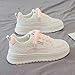 RSAJSJAYSY Autumn and Winter Women's Little White Shoes Versatile Fashion Sports Leisure Work Soft-Soled Shoes Super Soft (Pink,5)