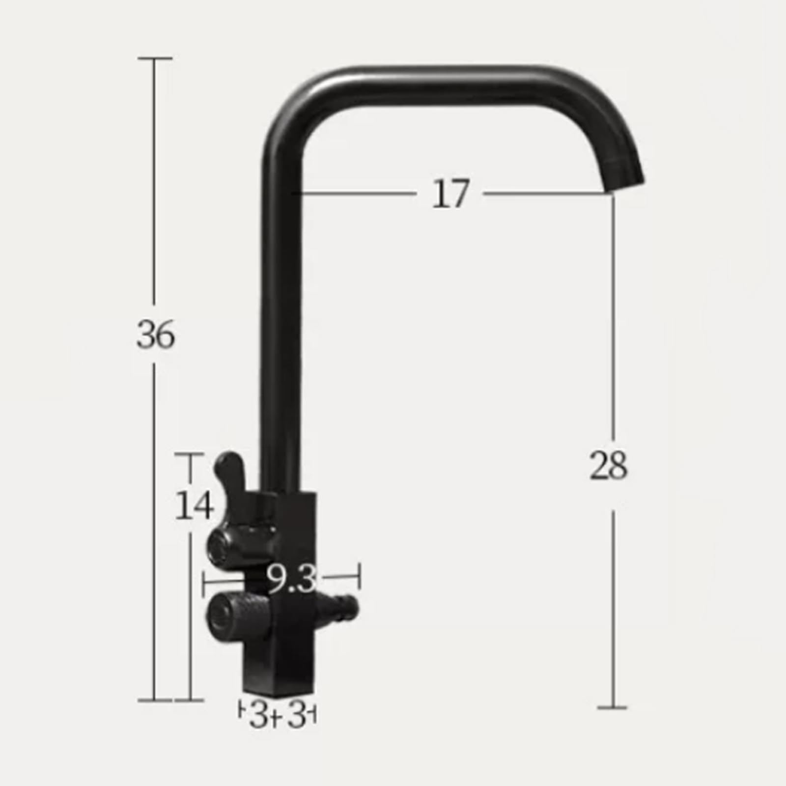 Grifo Lavadora Doble Salida Negro Rotación De 360 ° Grifo Exterior Antihielo Solo Agua Fría Un Solo Orificio Doble Manija