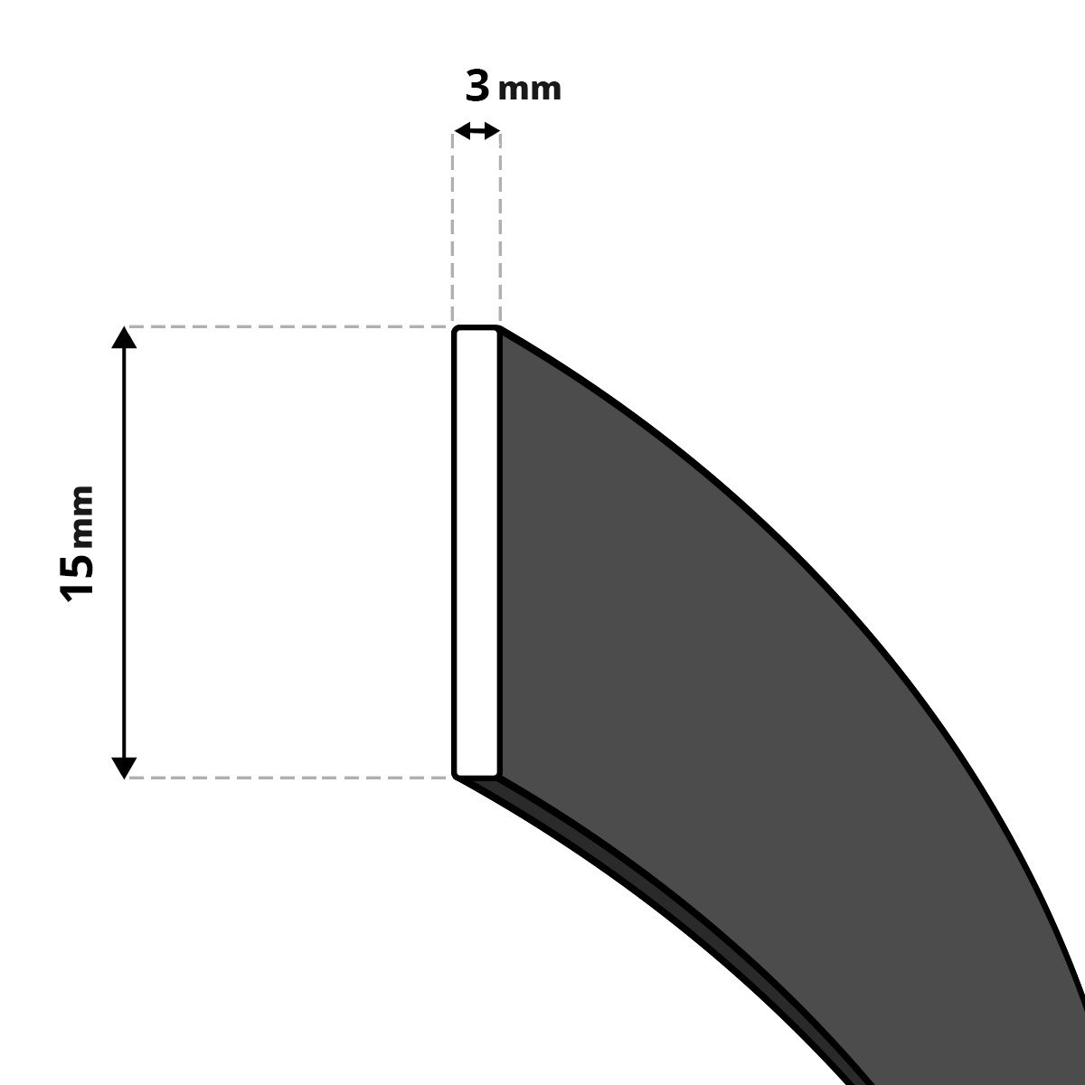 STEIGNER Ofendichtschnur Kamindichtung selbstklebend aus GLASFASERN, hitzebeständig bis 550°C, Schwarz, 25m, 15x3mm, SKD03