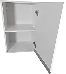 Armário Suspenso Multiuso 40cm Branco - Aéreo para Cozinha e Lavanderia em MDF Entregue Montado (Porta Direita)