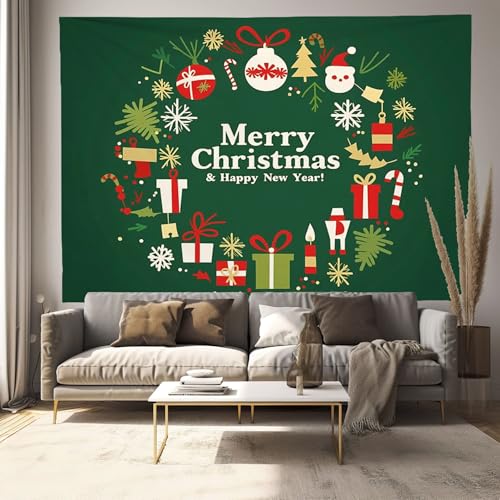 Tapiz de Navidad MULERN ideal como telón de fondo para fotos de fiesta y regalos