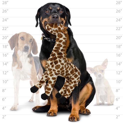 Mighty- Safari Giraffe - Squeaker-Multiple Layers. Made Durable, Strong & Tough. Interactive Play Dog Toy (Tug, Toss & Fetch). Machine Washable & Floats #TOP1