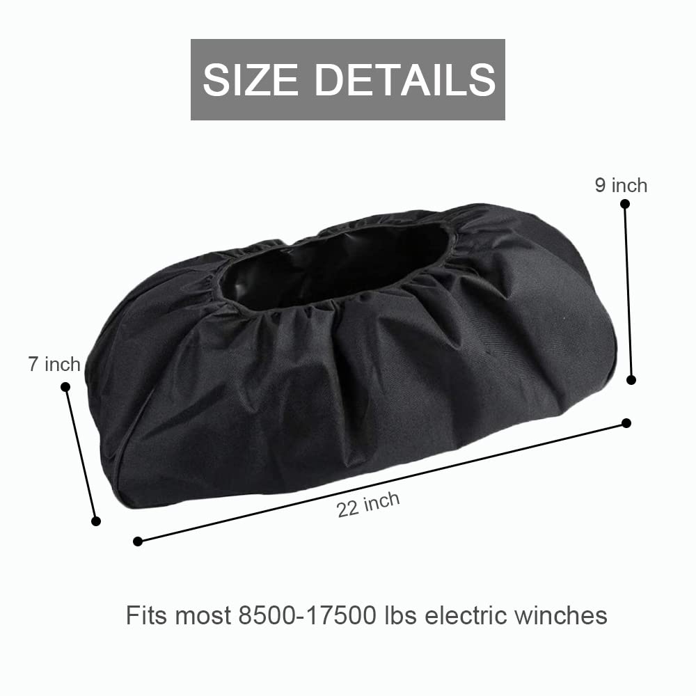 Copertura Impermeabile Per Verricello Elettrico - Tessuto Oxford 210D, Per SUV E Offroad, 50x18x22 Cm - Foto 8