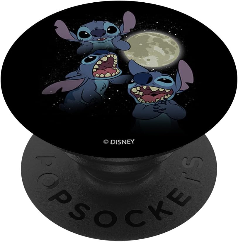 Disney Lilo & Stitch Three Stitch Moon PopSockets MagSafe PopGrip for iPhone