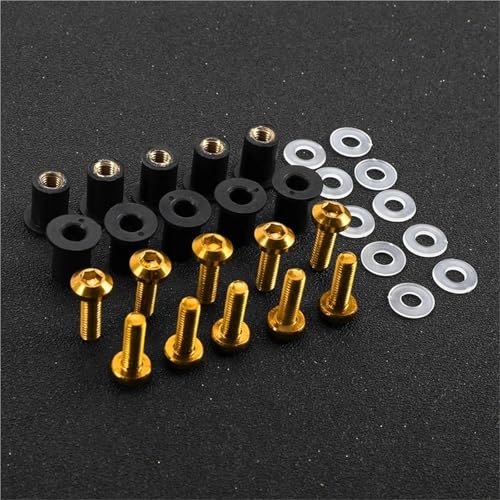 Kit tornillos parabrisas 5mm en color oro para motos PCX 125 y Rebel CMX 250