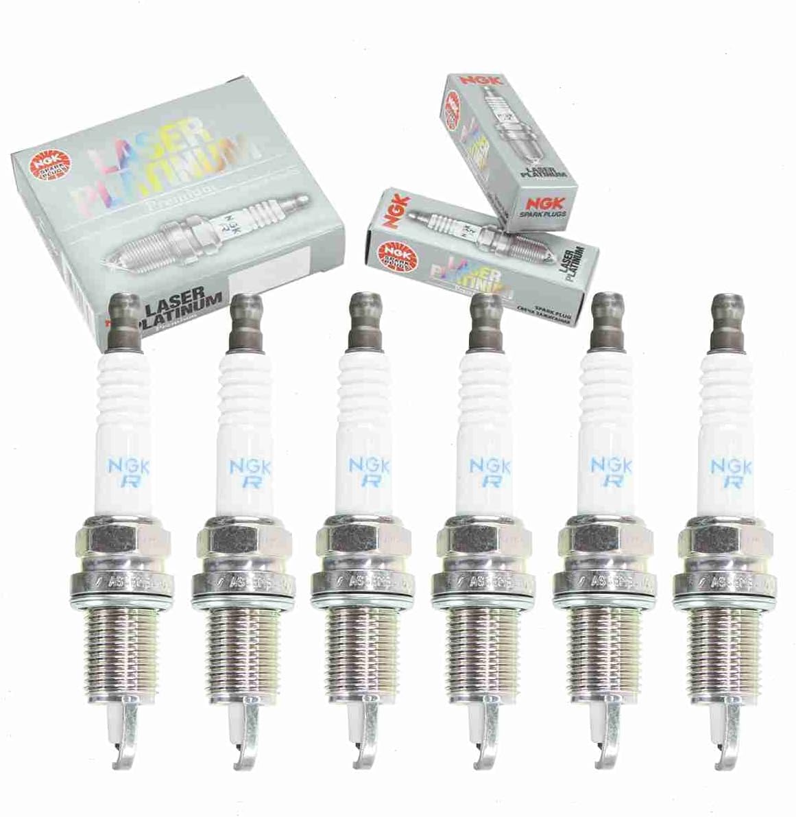 6 pc NGK Laser Platinum Spark Plugs compatible with Dodge Magnum 3.5L V6 2005-2008