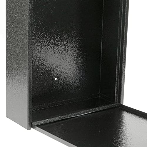 PrimeMatik - Metalen brievenbus voor brieven en post in zwarte kleur 235 x 75 x 315 mm - Afbeelding 6