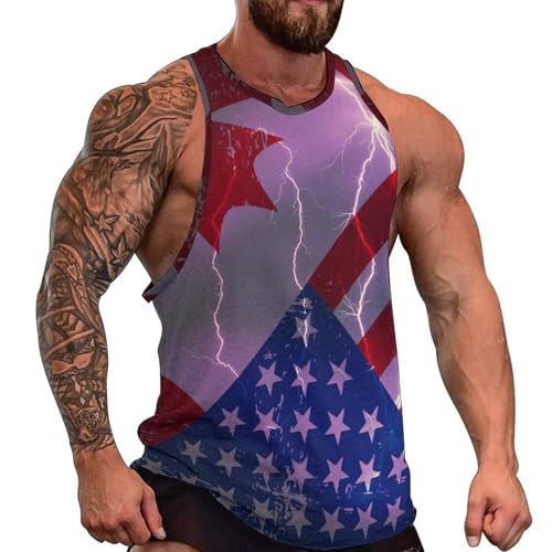 Camiseta sin mangas de hombre con bandera canadiense para el gimnasio
