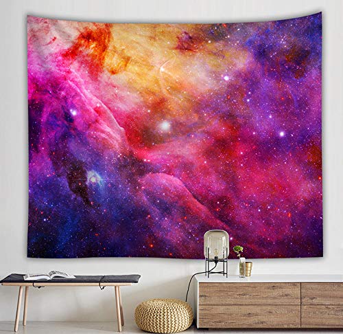 YYZCM Tapisserie Multicolore Tapisserie Murale Paysage de Ciel étoilé tentures murales, Tapis de Yoga Hippie/couvre-lits-S/95x73cm Cover