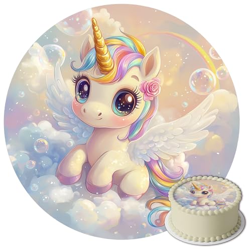 J&M DECO Tortenaufleger Einhorn – essbare...