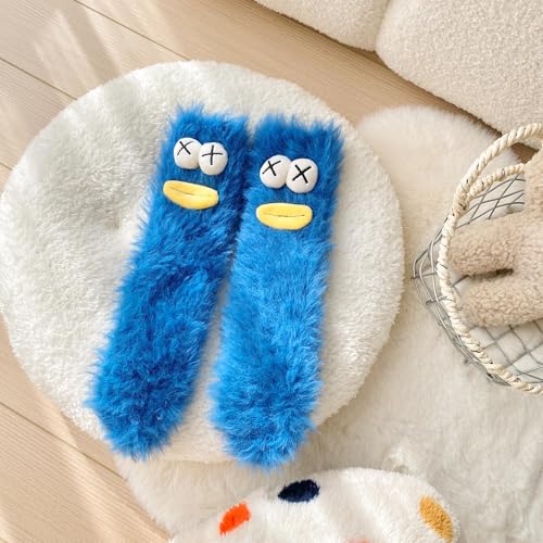 Image of TFTSR Crazy Funny Fuzzy Silly Socks for Kids Women,Girls Fluffy Slipper Novelty Fun Socks,Boy Men Cute Cozy Soft Animal Socks