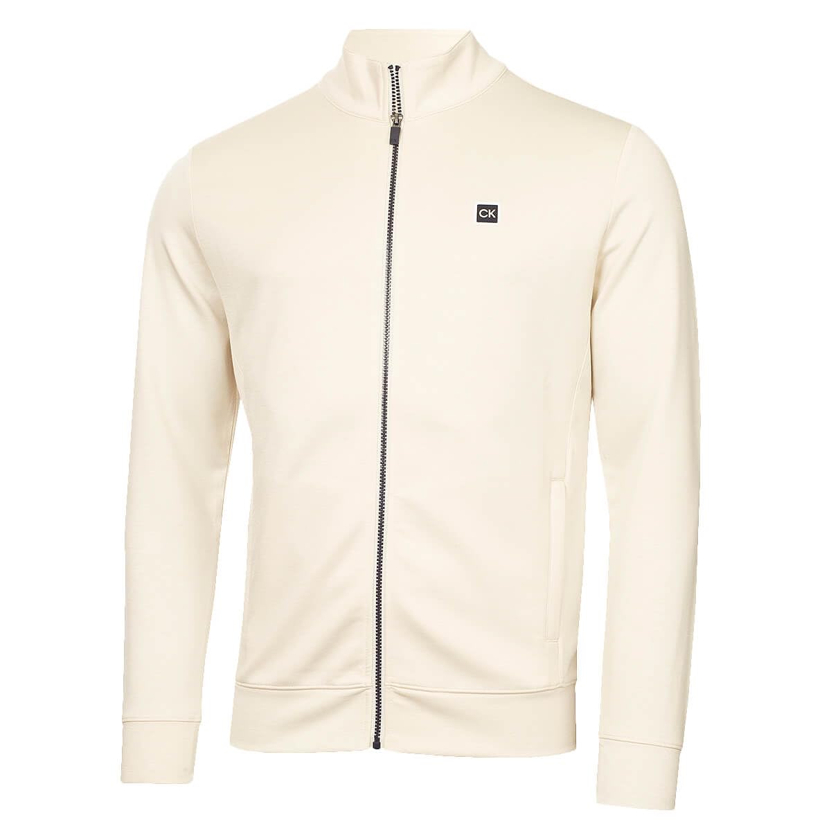 Calvin Klein Men's Turtledove Concord Full Zip Stretch Soft Sweater - Xl
