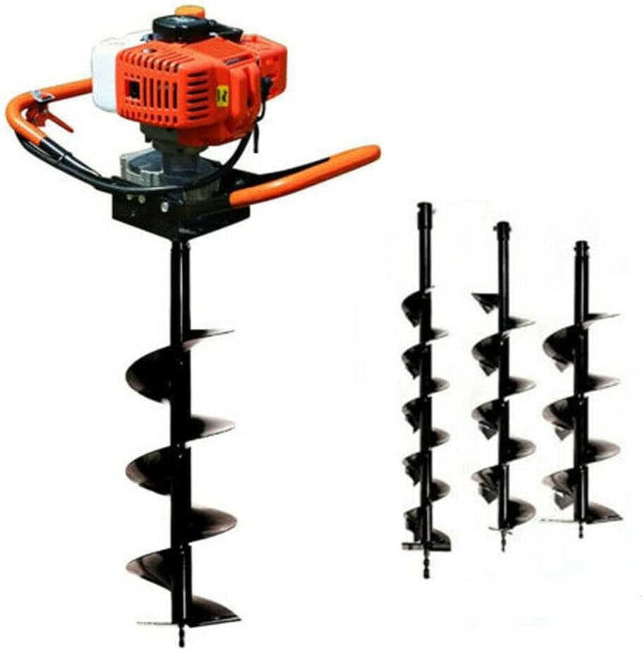 Eapmic Gas Powered Earth Auger Post Hole Digger, 52CC 2.5HP